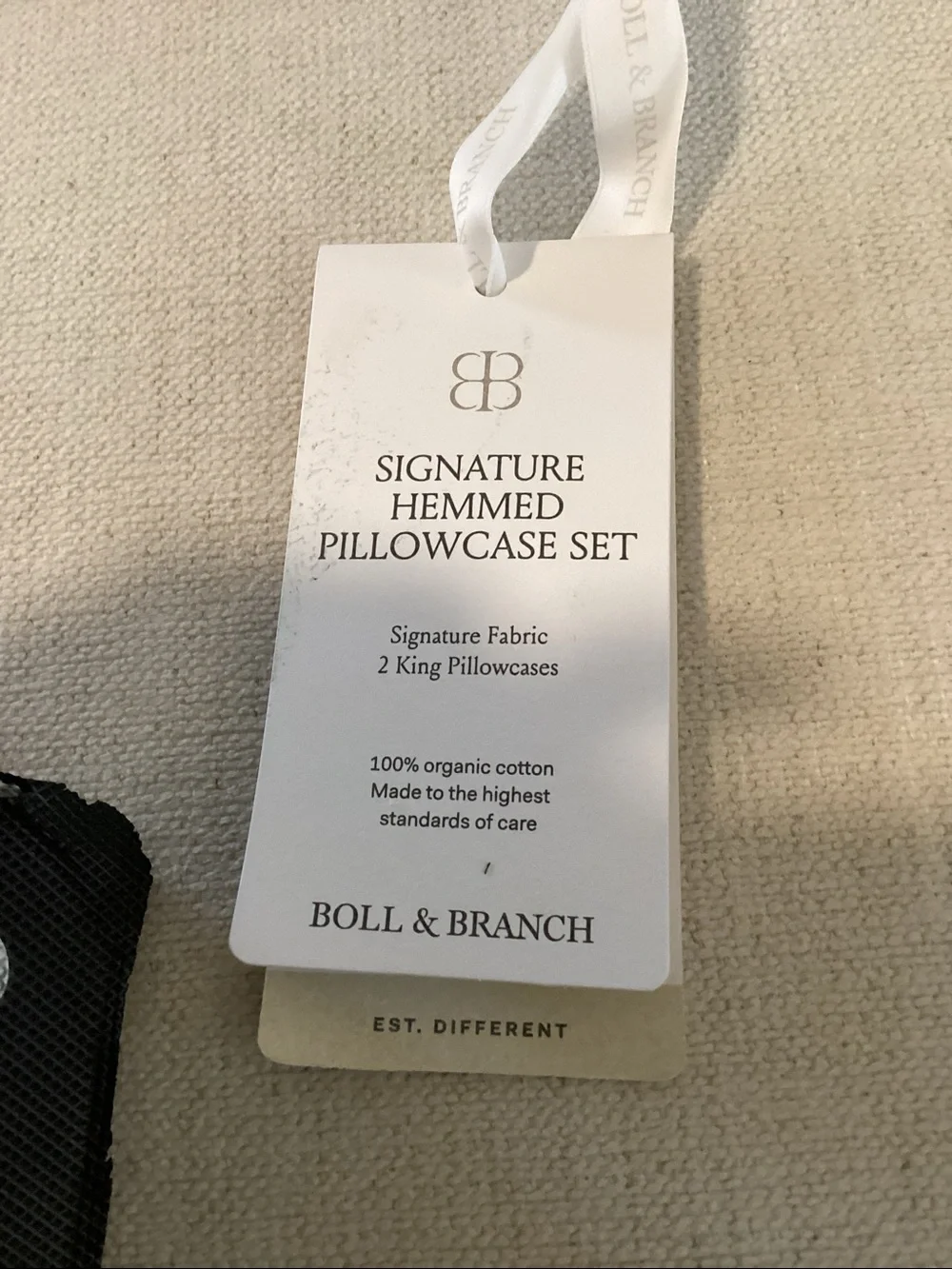 Boll & Branch Set of 2 Signature Hemmed Pillowcases,Walnut, King size, NWT Open